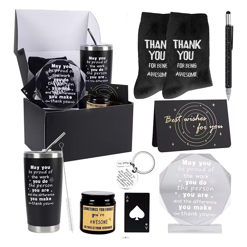 9 Pieces Employee Appreciation Gifts for Men Christmas Gifts Thank You Gift May