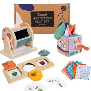 Twefex Montessori Toys for Babies 6-12 Months - 3 in 1 Baby Toys Play Kit - M...