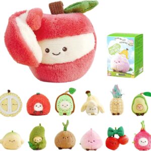 Baba Orchard Scented Squishy Fruit Plush Blind Box Keychain, Mystery Fruit Pl...