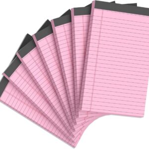 7pcs Small Note Pads 5x8 Legal Pads Pink Notepad 5x8 College Ruled Pink Noteb...