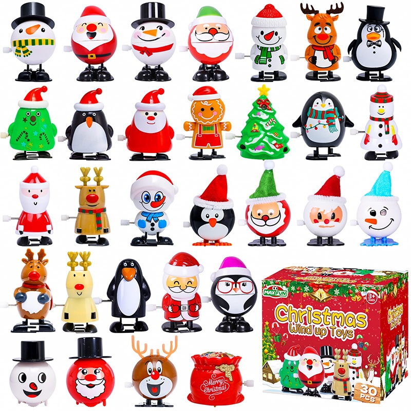 Max Fun 30pcs Christmas Wind Up Toys Stocking Stuffers for Kids Christmas Party