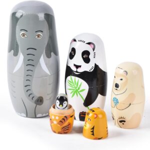 Nesting Dolls, Nesting Easter Eggs Toys, Wooden Handmade Matryoshka Dolls for...