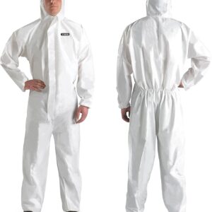 Hazmat Suit Disposable Coverall | Heavy Duty Full Body Paint Coverall & Suit ...