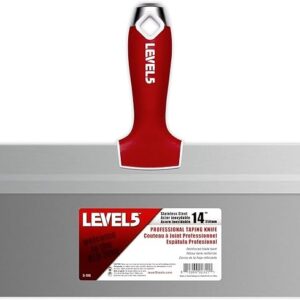 14" Big Back Taping Knife | LEVEL5 | Stainless Steel w/Soft Grip Handle | 5-196