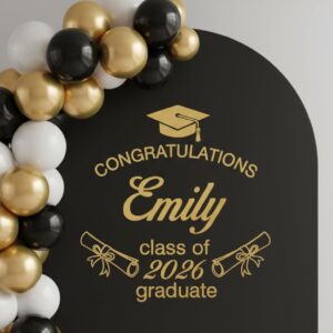 Custom Graduation Backdrop Decal – Personalized Name Stickers 2026 Graduation...