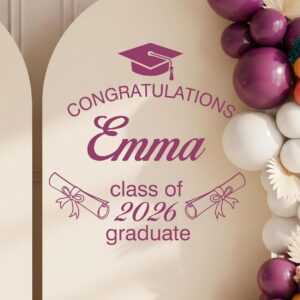 Custom Graduation Decals for Backdrop – Personalized Class of 2026 Backdrop G...