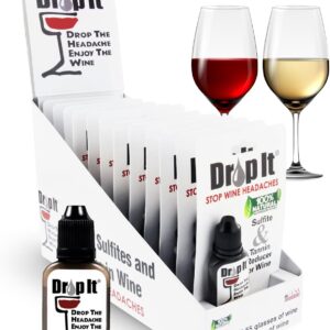 Drop It Wine Drops, Original - 10 mL, 12 Pack - Naturally Reduces Sulfites & ...